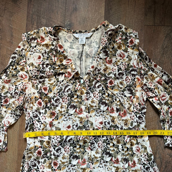 Women's Express Floral Midi Dress 13/ 14 size Vintage - Picture 12 of 14